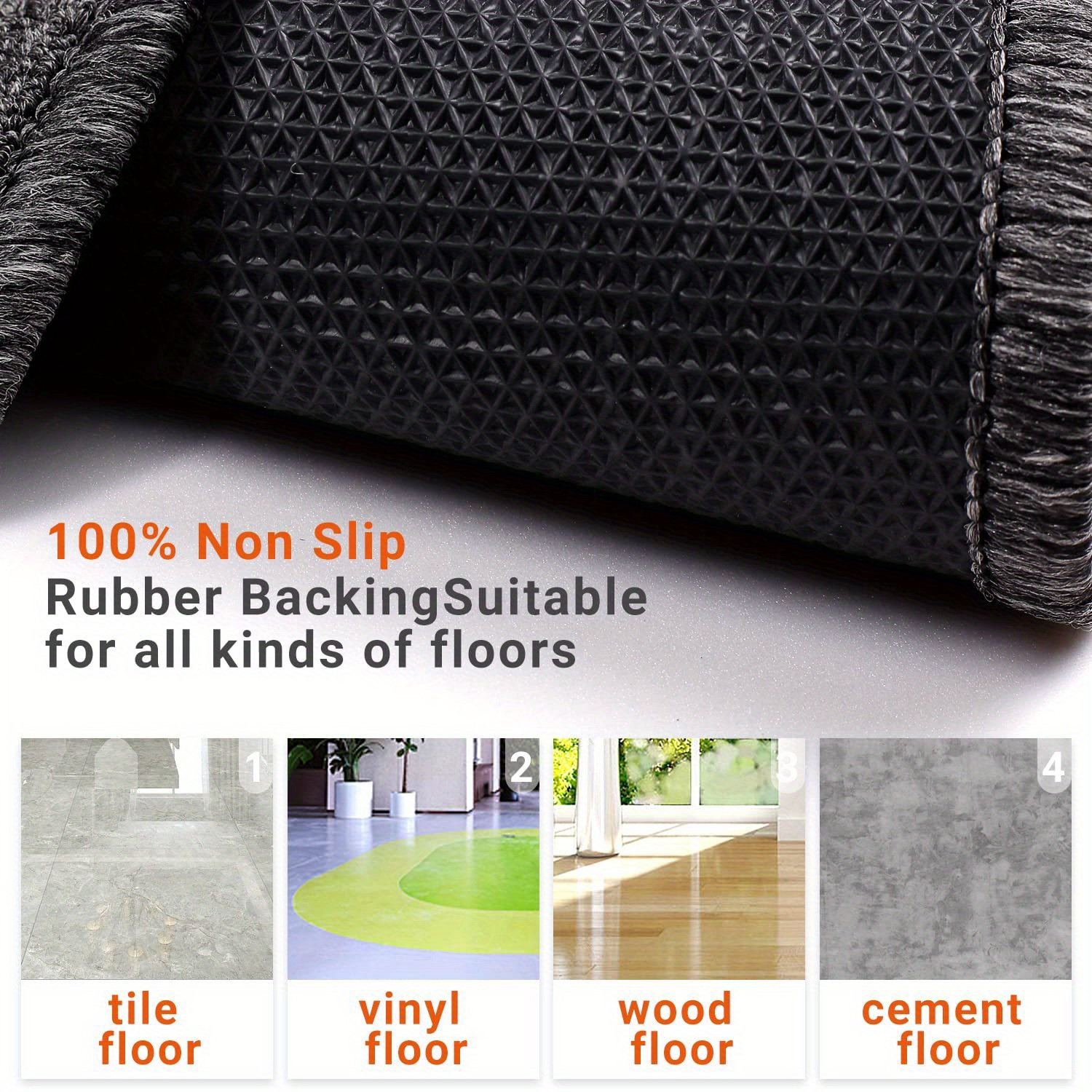 1Pc Laundry Room Rug and Mats 25.6X70.8In, Supert Absorbent Runner Rugs, Satin Resistant Washable Non Skid And Under The Sink Anti Fatigue Mats For Hallway Laundry Room, Indoor Door Mats, Hallways Runners Rug
