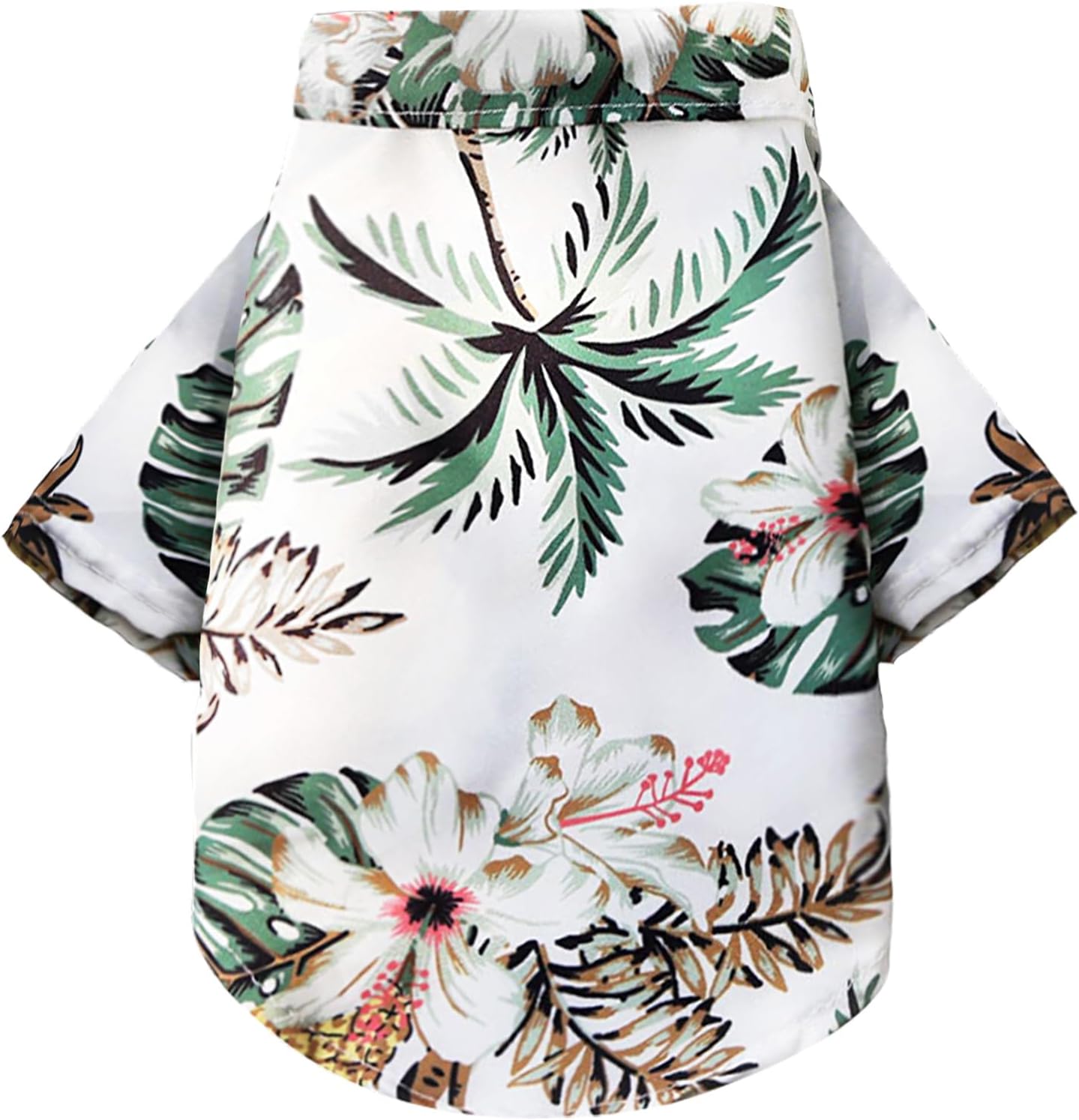 Dog Shirt Hawaii Style Pets Printed Polo Clothes Breathable for Puppy X2002