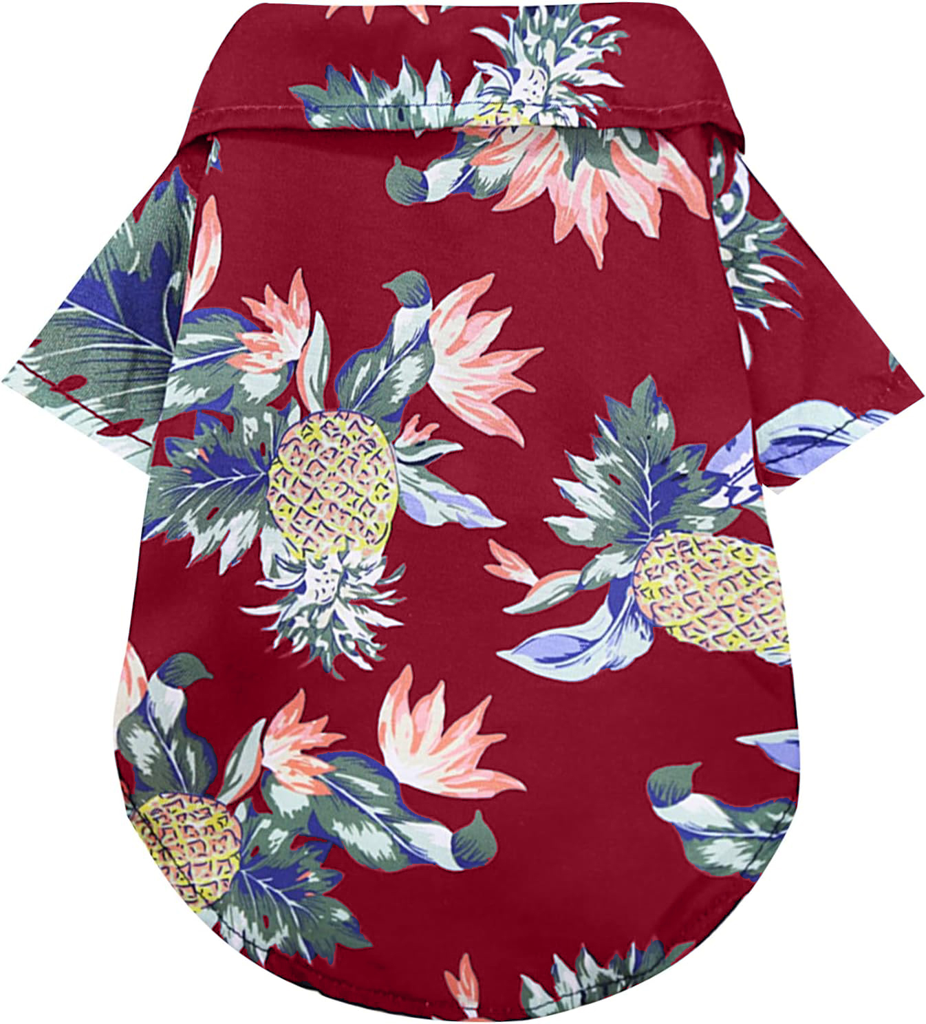 Dog Shirt Hawaii Style Pets Printed Polo Clothes Breathable for Puppy X2002