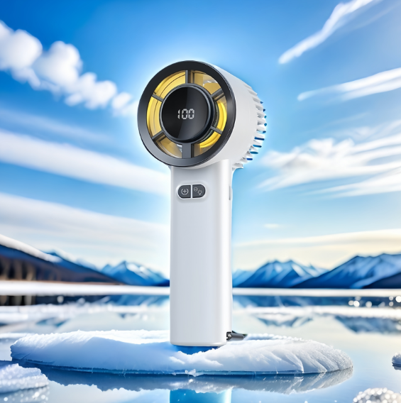 Portable Mini Fan, 5 Speed Handheld Fans, with Power Display and Night light function, USB Rechargeable Battery, Lightweight Personal Cooling for Women Men Indoor Outdoor Travel