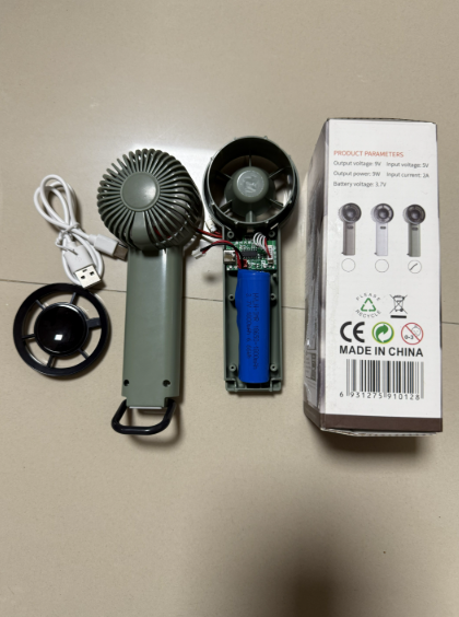 Portable Mini Fan, 5 Speed Handheld Fans, with Power Display and Night light function, USB Rechargeable Battery, Lightweight Personal Cooling for Women Men Indoor Outdoor Travel
