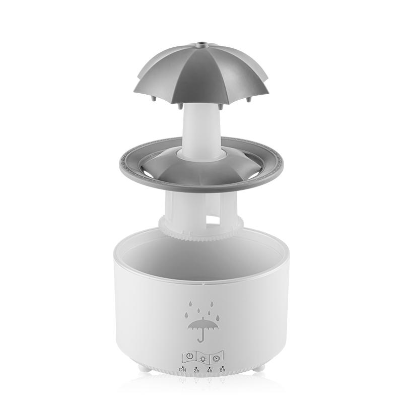 Humidifiers for Bedroom,Aromatherapy Essential Oils Diffuser,Quiet Ultrasonic Clouds and Cool Mist Humidifier, 7 Colors Breathing LED Light,Rotating Umbrella Rain Drops,Ideal Holiday Gifts for Home