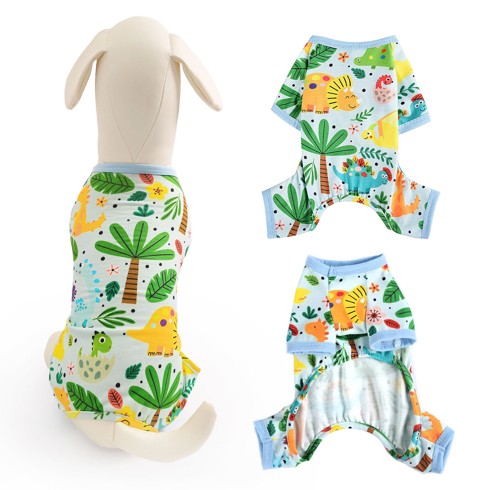 Dog Jumpsuit Cute Animal Print Puppy Pajamas Soft Lightweight Post Surgery Recovery Pets Onesie