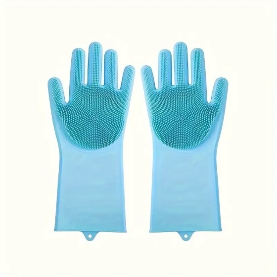 2-in-1 Pet Dog Bath Gloves, Pet Brush SiliconeBath Massage Brush, Dog RubbingBathsupplies