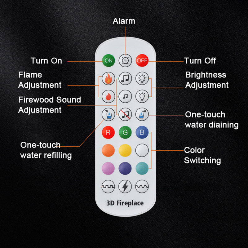2025 new atomized fireplace embedded simulation false flame living room fireplace TV cabinet humidifier fireplace