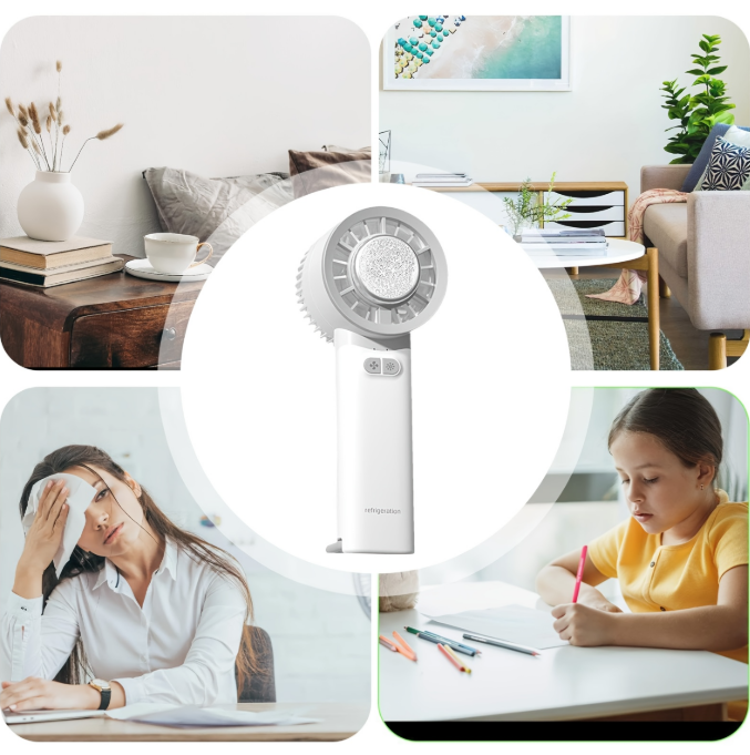 Handheld Cooling Fan, USB Rechargeable 3 speed Low-noise Small Pocket Cooling Fan with Cooling Function, Outdoor Travel Portable Fan, Women's Gift