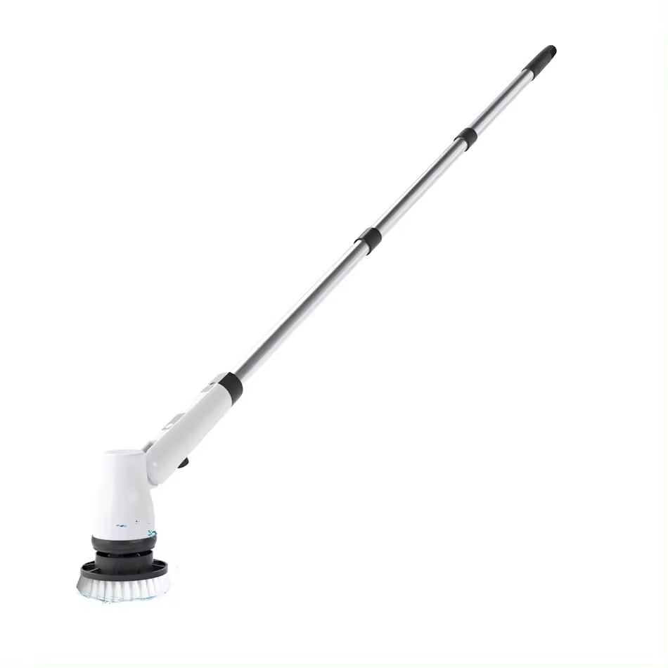 KEROMEE Electric Spin Scrubber, Handheld Adjustable Shower Scrubber with Long Handle