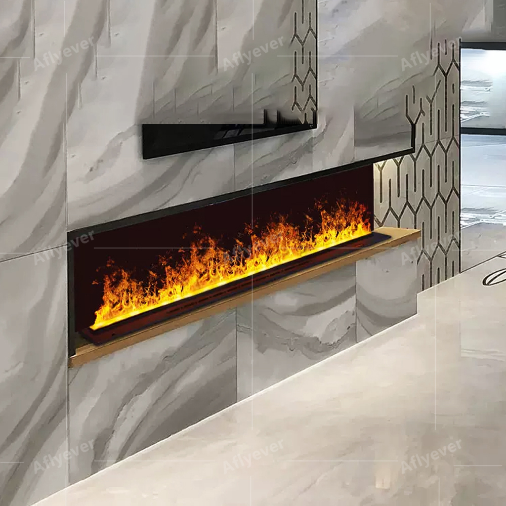 2025 new atomized fireplace embedded simulation false flame living room fireplace TV cabinet humidifier fireplace