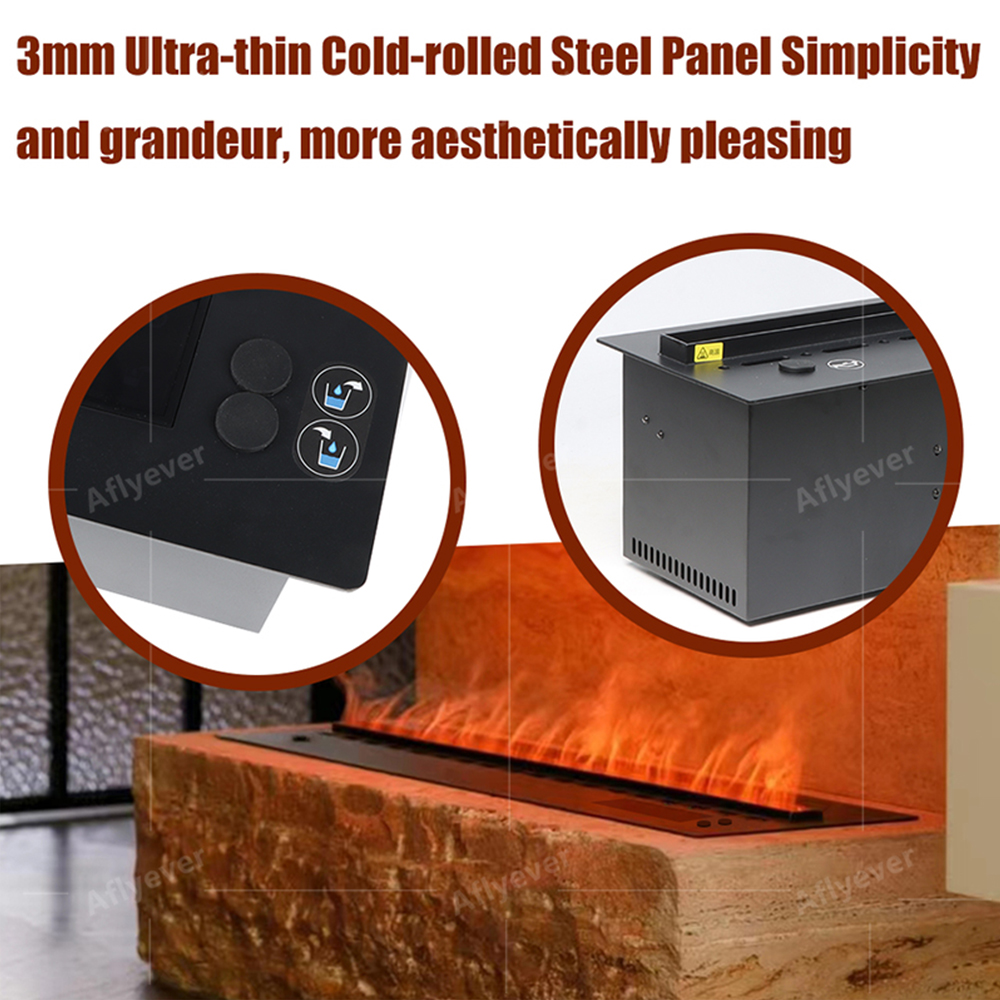 2025 new atomized fireplace embedded simulation false flame living room fireplace TV cabinet humidifier fireplace