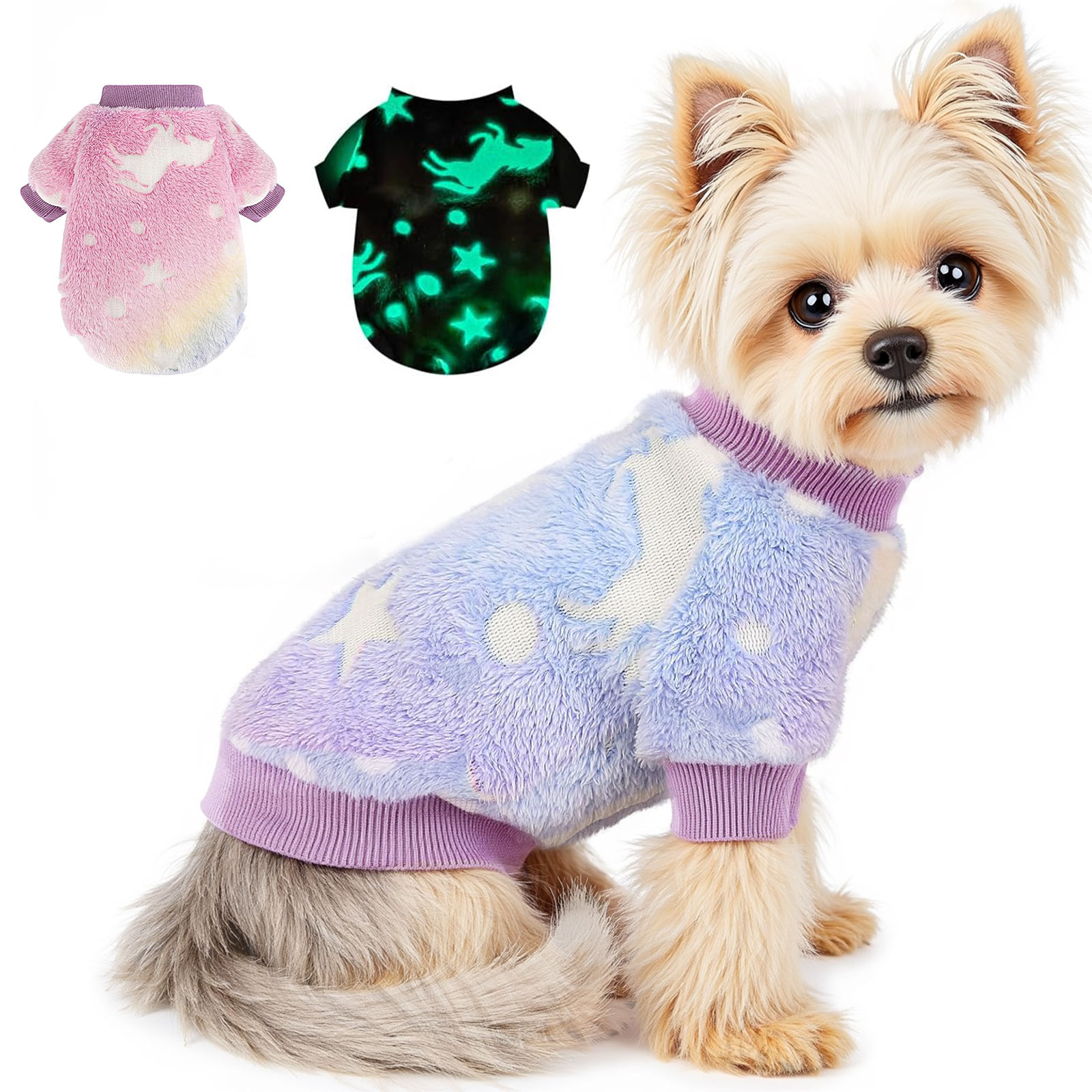 Warm Winter Dog Jumpsuit Soft Velvet Puppy Sweater Reflective Breathable D2008