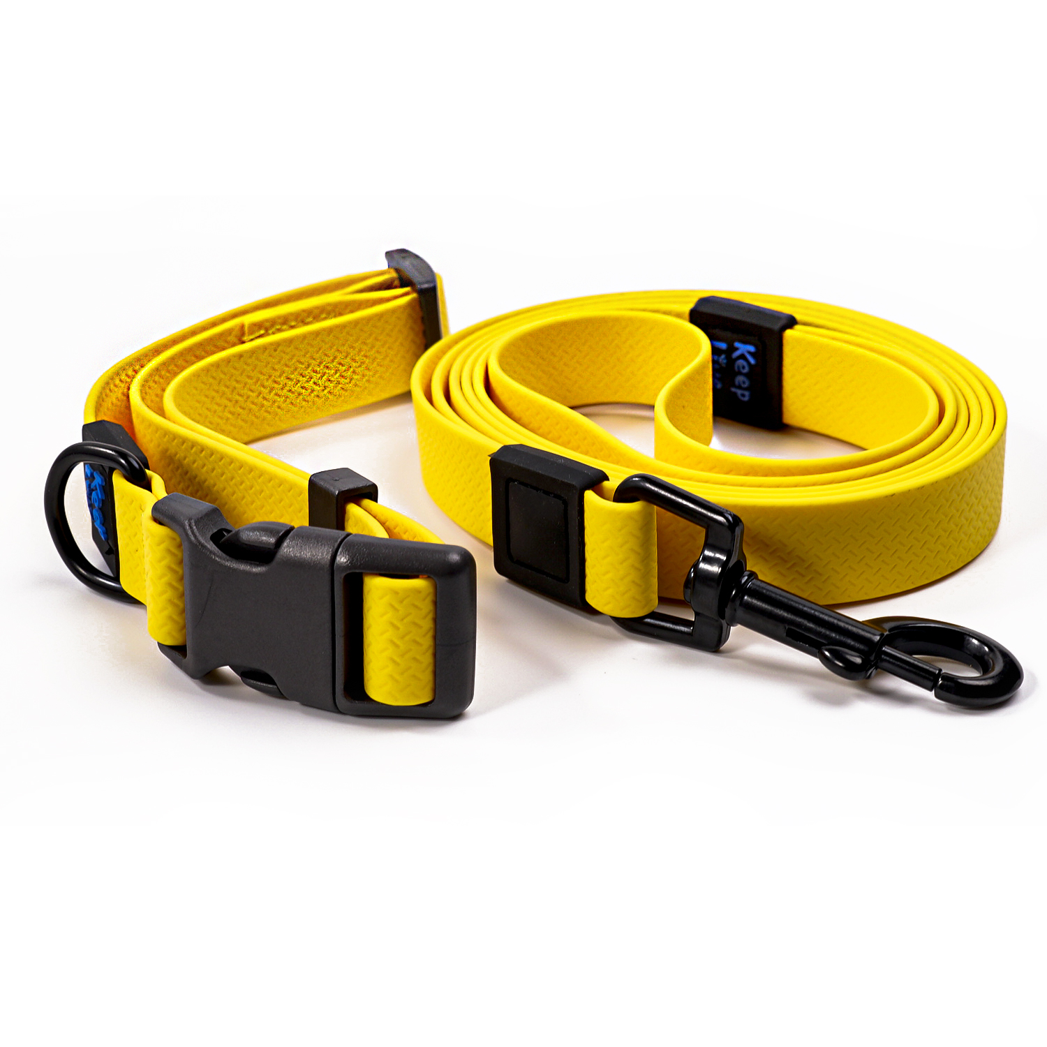 Waterproof pet leash collar - suitable for small/large dogs, waterproof and easy to clean, safe and durable reflective strips (in multiple colors)