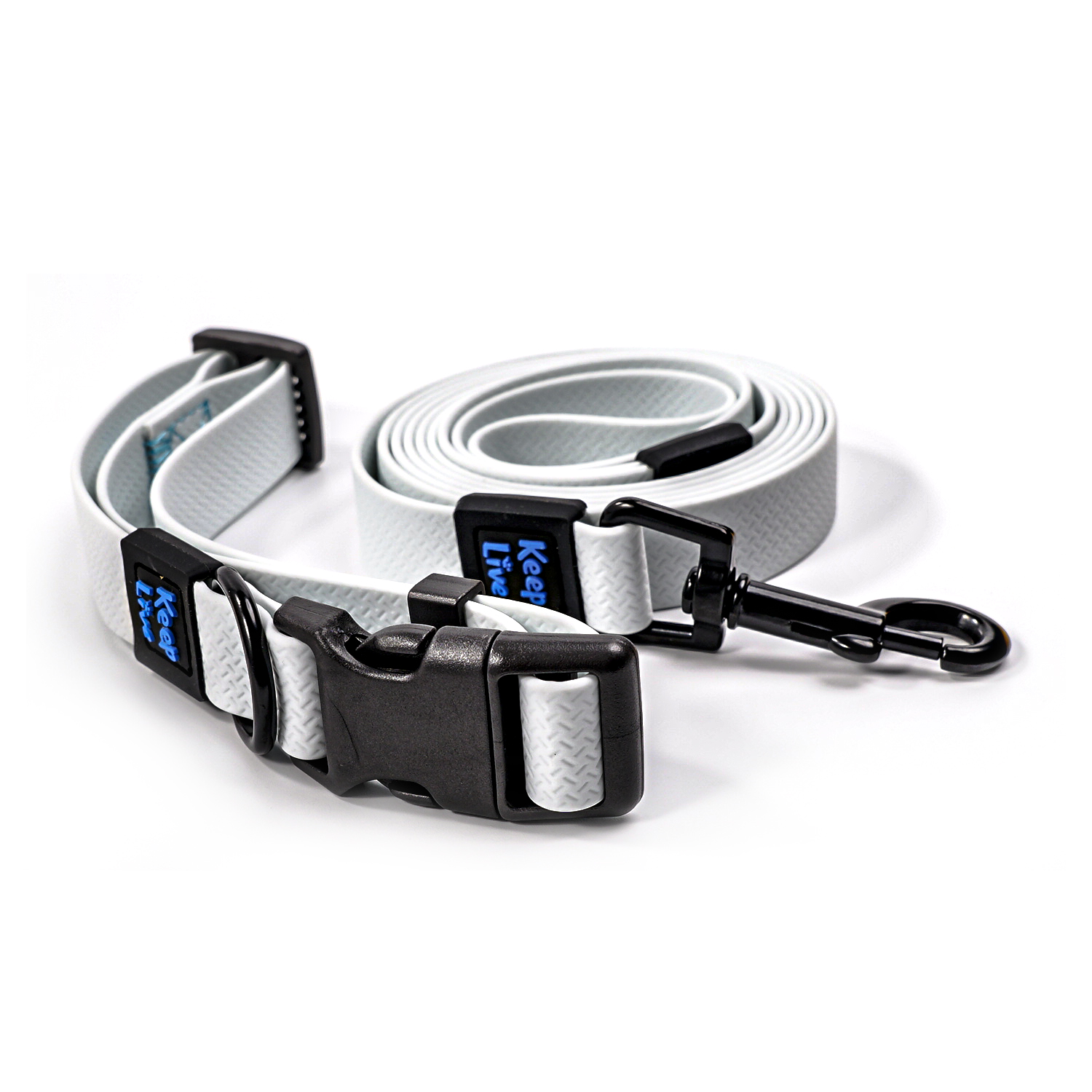 Waterproof pet leash collar - suitable for small/large dogs, waterproof and easy to clean, safe and durable reflective strips (in multiple colors)