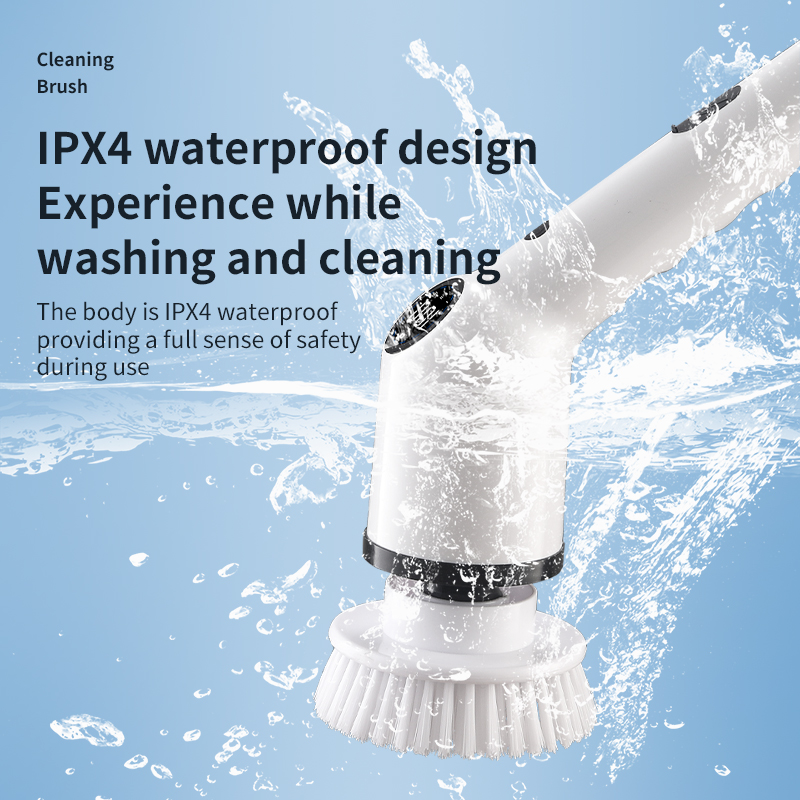 Electric Spin Scrubber - 9 Replacement Brush Heads, 3 Adjustable Sizes, 8000mAh Battery, Dual Speeds,Lightweight USB Handheld Design for Home Cleaning