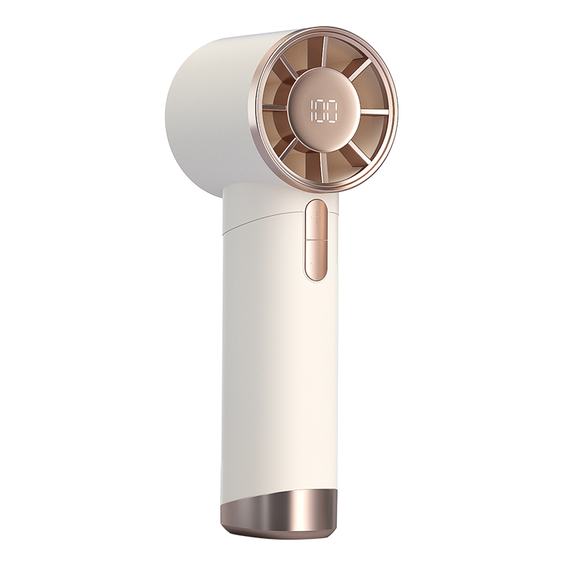 USB charging handheld fan with digital display - silent and powerful mini fan, 3000mAh battery, portable camping small fan, personal portable outdoor mini hand cranked fan