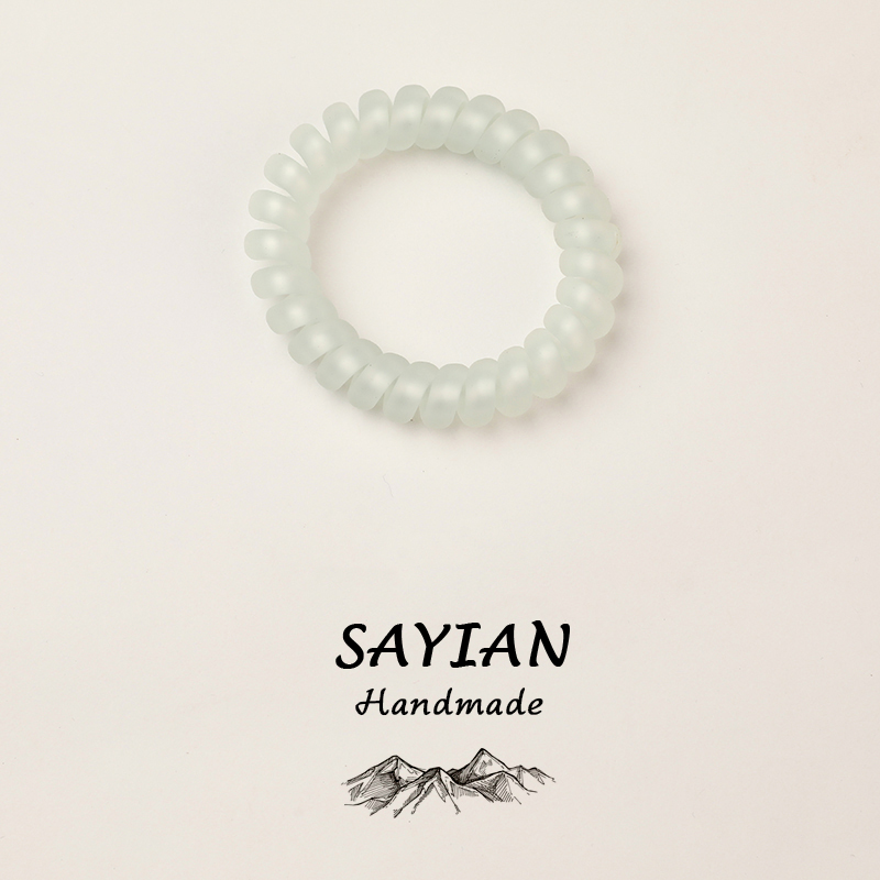 "6 pcs/set Phone Circle Coil Hair Ties, Mixed color Foggy surface Hair circle, and Cute Hair Accessories - Perfect for Girls and Women "