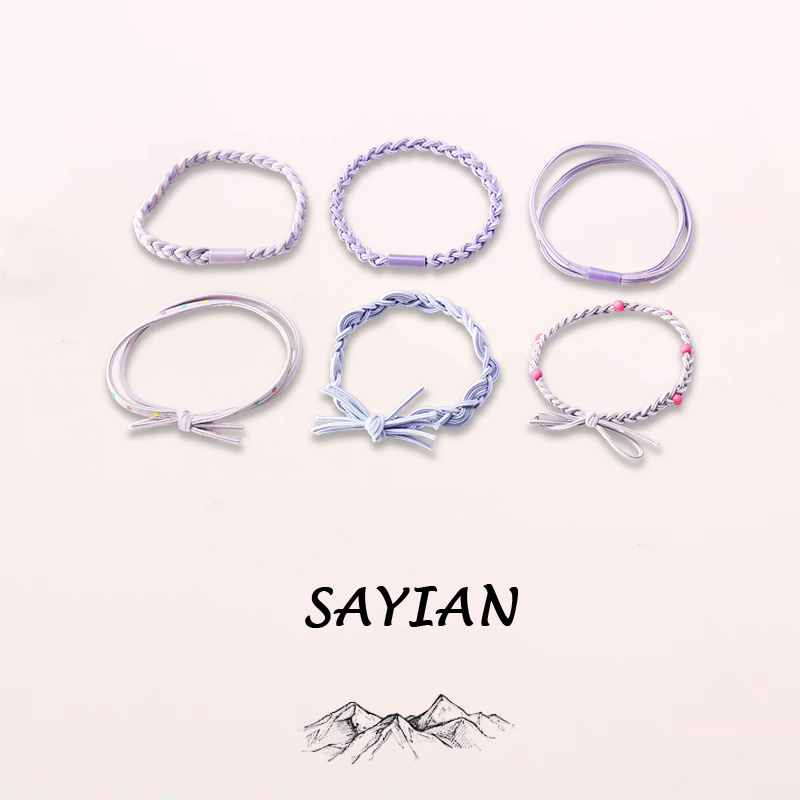 "6 pcs Scrunchies - Soft, Stretchy, and Detachable Hair Ties for Ponytails, Hair Elastics, Spiral Hair Ring, and Cute Hair Accessories - Perfect for Girls and Women "