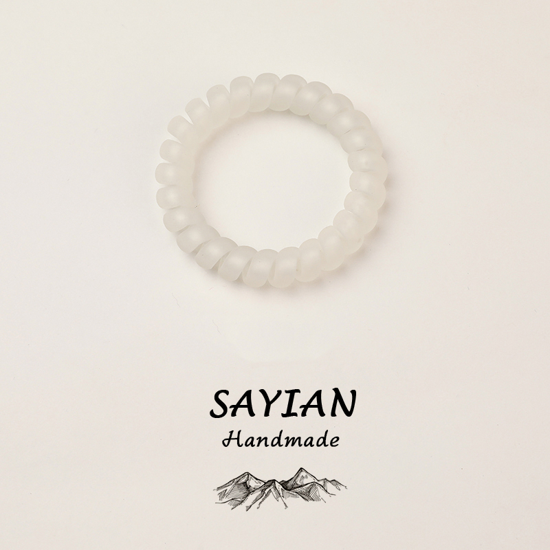 "6 pcs/set Phone Circle Coil Hair Ties, Mixed color Foggy surface Hair circle, and Cute Hair Accessories - Perfect for Girls and Women "