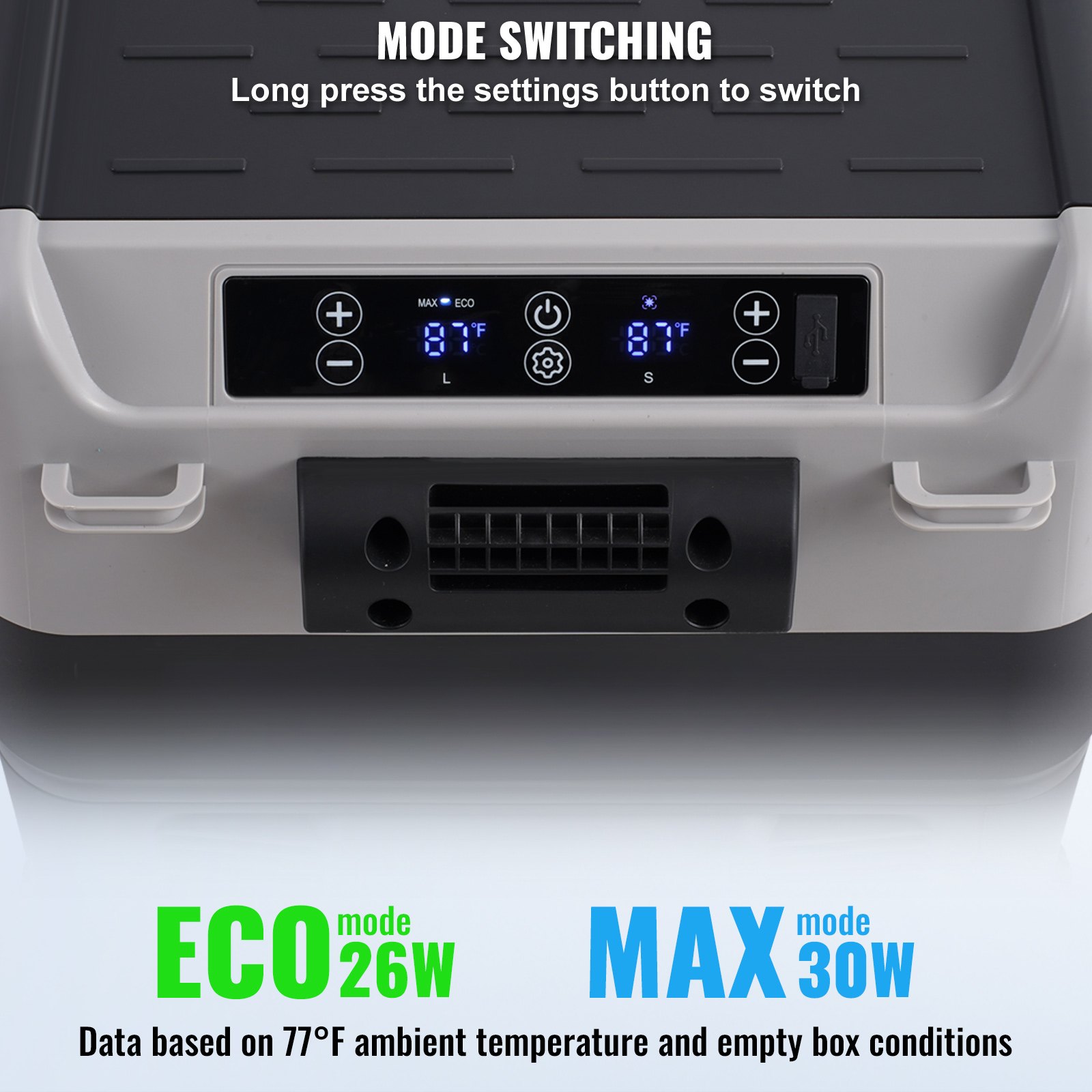 VEVOR Portable Car Refrigerator Freezer Compressor 50 L Dual Zone for Home Car