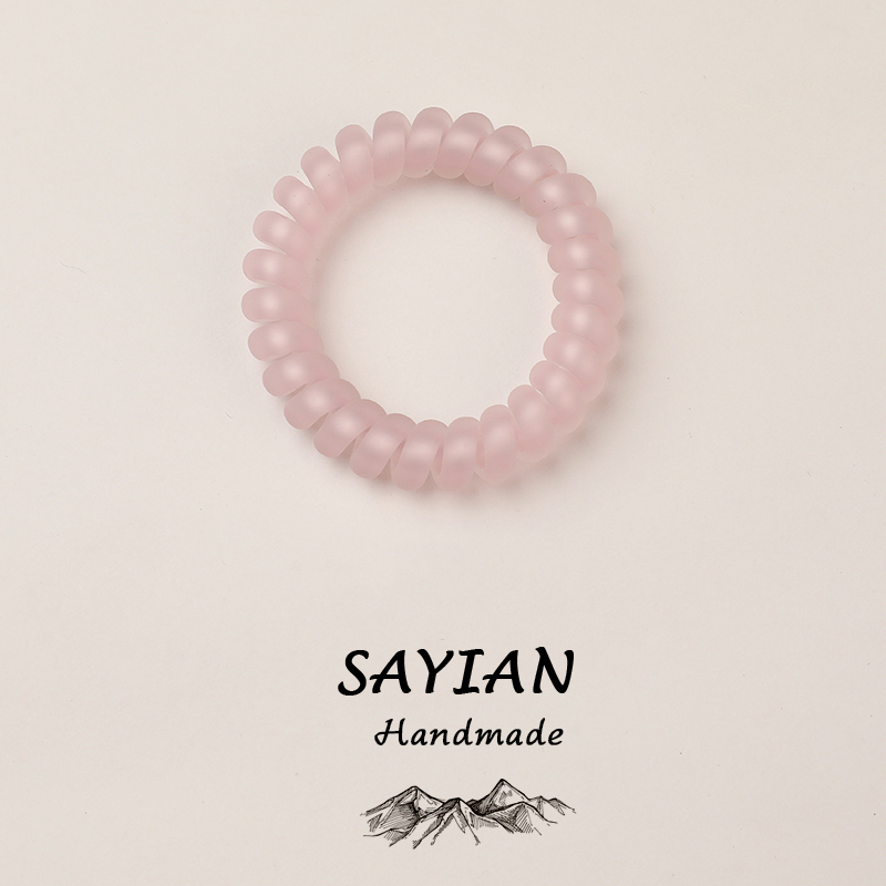 "6 pcs/set Phone Circle Coil Hair Ties, Mixed color Foggy surface Hair circle, and Cute Hair Accessories - Perfect for Girls and Women "