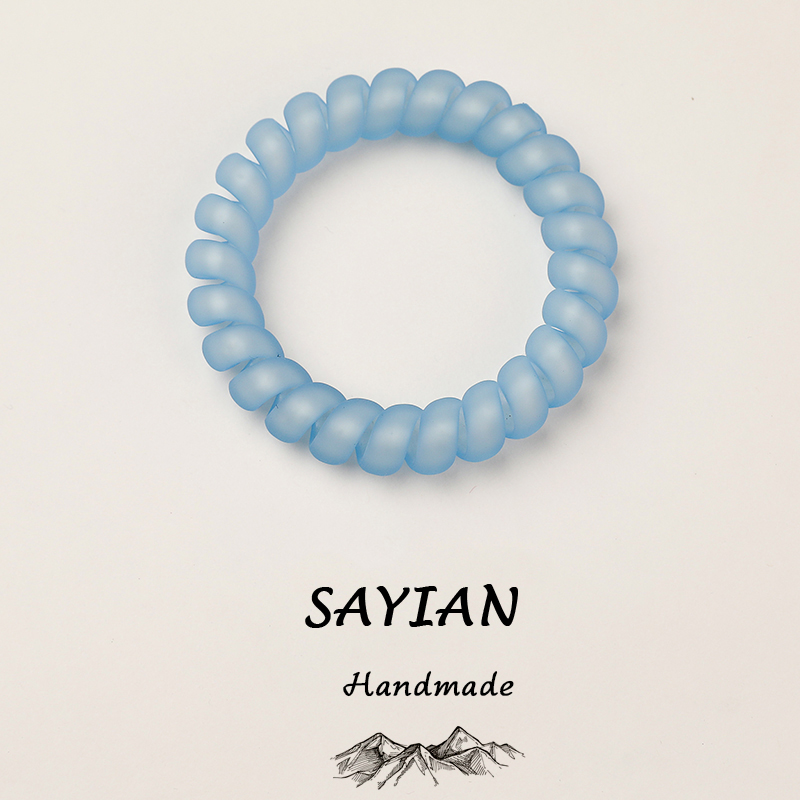 "6 pcs/set Phone Circle Coil Hair Ties, Mixed color Foggy surface Hair circle, and Cute Hair Accessories - Perfect for Girls and Women "