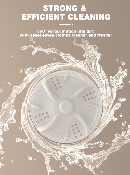 Portable Mini Washing Machine USB Rechargeable Travel Washer for Baby Clothes Underwear Socks Compact Foldable for RV Dorm Camping