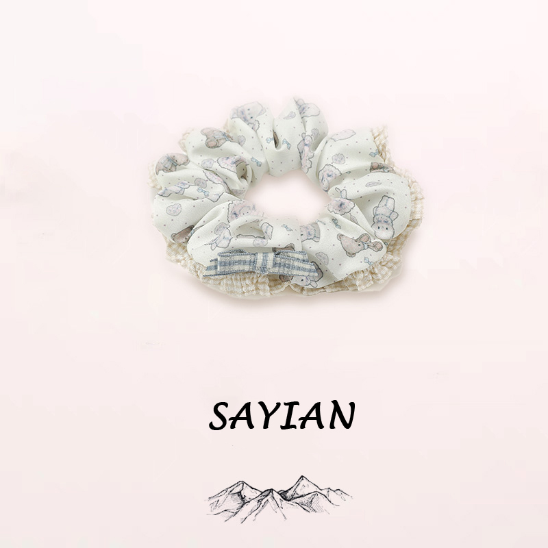 "4 Pcs/Set Adorable Scrunchies - Soft, Stretchy, and Detachable Hair Ties for Ponytails, Fluffy Hair Elastics, Spiral Hair Ring, and Cute Hair Accessories - Perfect for Girls and Women "