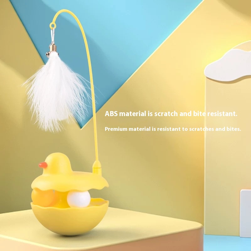 Cat Toys - Interactive Toy for Cat | Kitten Toys | Lightweight Resin Duck Shape Fun Stick for Kitten Play Indoor Outdoor | Removable and Washable Duck Cat Toy