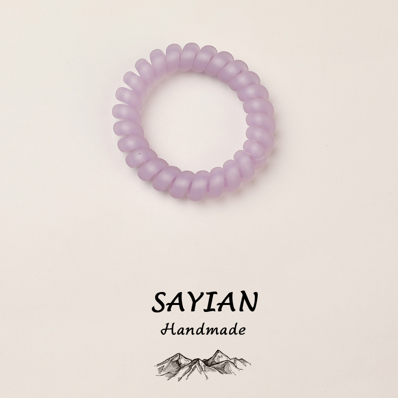 "6 pcs/set Phone Circle Coil Hair Ties, Mixed color Foggy surface Hair circle, and Cute Hair Accessories - Perfect for Girls and Women "