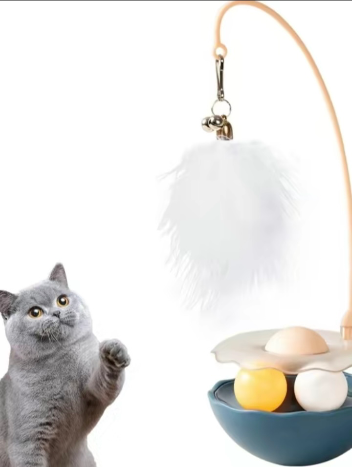 Cat Toys - Interactive Toy for Cat | Kitten Toys | Lightweight Resin Duck Shape Fun Stick for Kitten Play Indoor Outdoor | Removable and Washable Duck Cat Toy