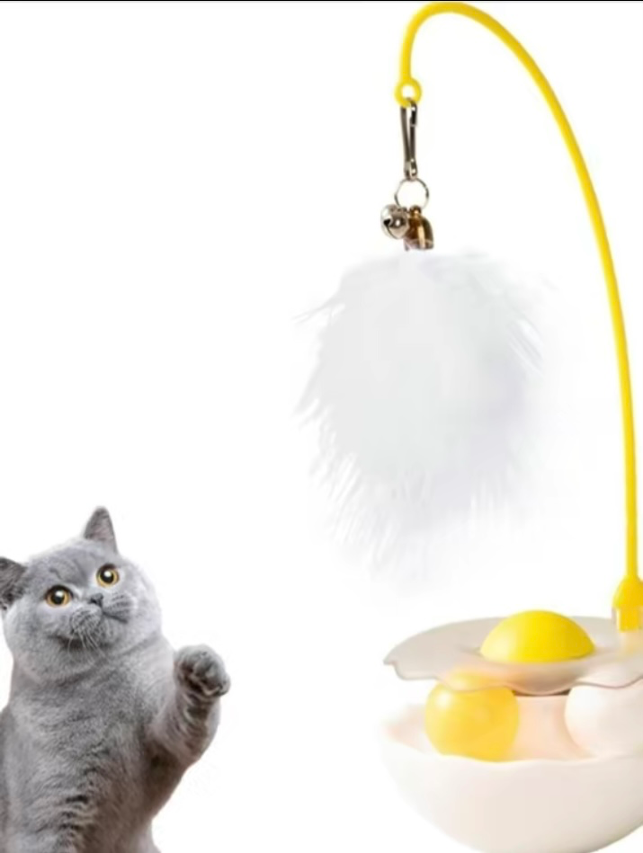 Cat Toys - Interactive Toy for Cat | Kitten Toys | Lightweight Resin Duck Shape Fun Stick for Kitten Play Indoor Outdoor | Removable and Washable Duck Cat Toy