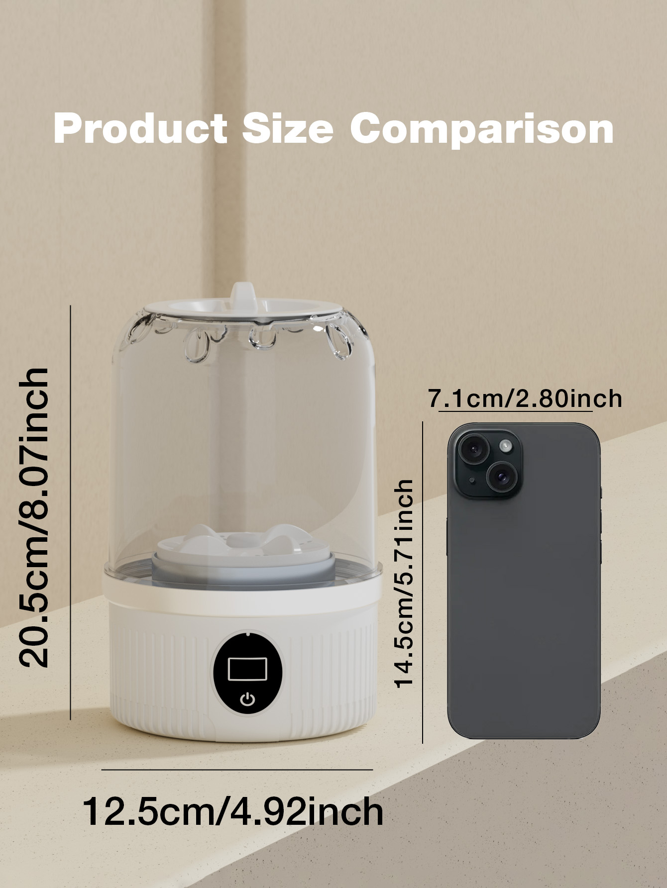 Portable Mini Washing Machine USB Rechargeable Travel Washer for Baby Clothes Underwear Socks Compact Foldable for RV Dorm Camping