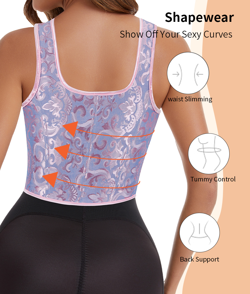 Corset Tops for Women Going Out Fashion Womens Sexy Vintage Overbust Corset Tops for Women Women's Renaissance Style Lace-Up Corset Camisole,Push Up Lingerie Jacquard Shapewear