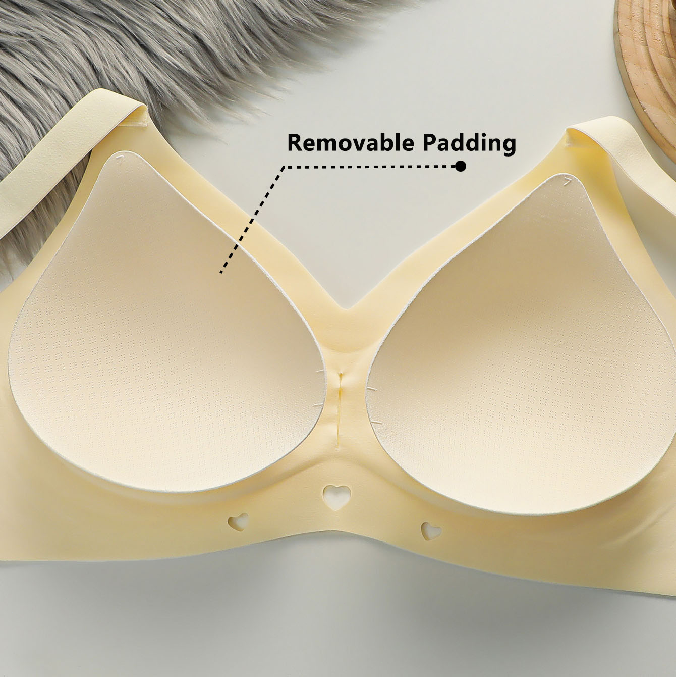 Plus Size Seamless Bra Anti-Sagging & Push-Up Seamless Wirefree Bra For Women Removable Padded Adjustable Shoulder trap