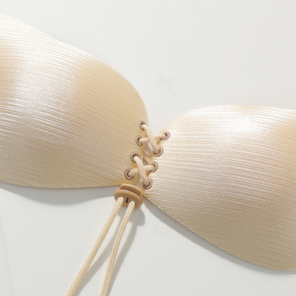 Viomisha 1 Set Women Sticky Bra And Thong Briefs Backless Strapless Bra Push Up Breathable Underwear Adhesive Invisible Lift Up Bras.