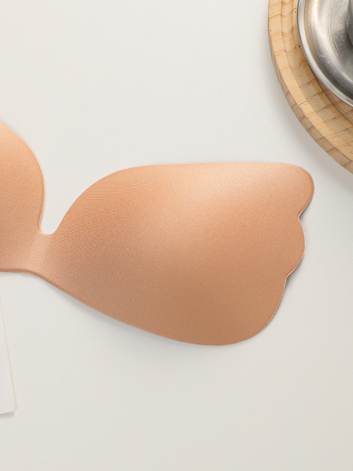 Invisible Silicone Strapless Bra Nipple Stickers Fabric One-Piece Seamless Sticky Bra Wedding Dress Bridal