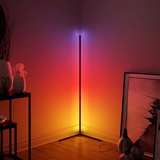 EP LIGHT RGBCW Corner Floor Lamp Minimalist Modern Floor Lamp for Bedroom, living room, office, Reading room