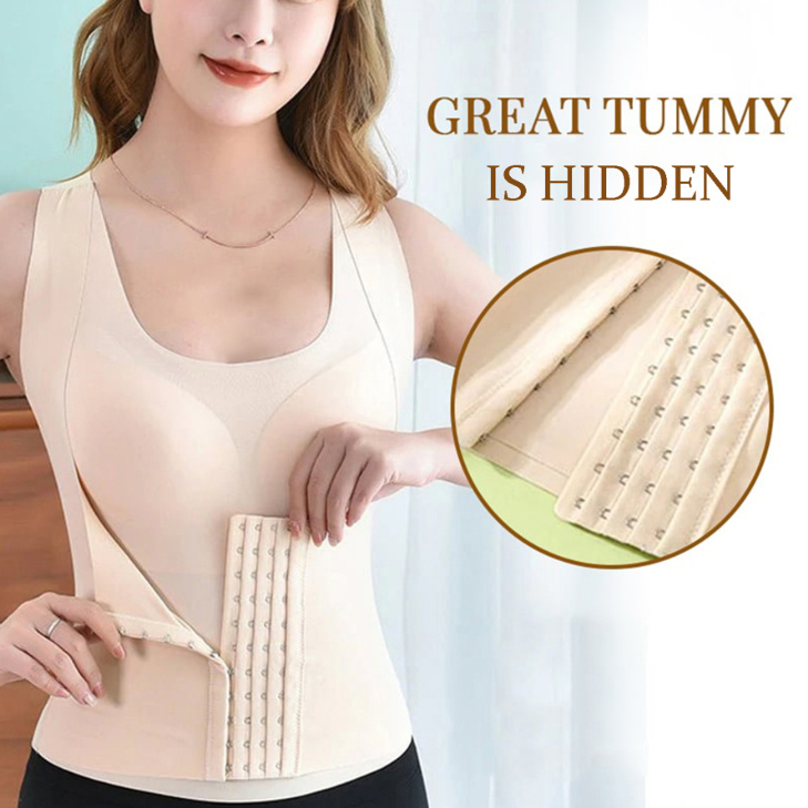 ARITAUM 1 Pack Waist training Women with breast pads Waist corset sports belt Hourglass body shaper adjustable size