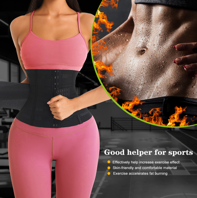 ARITAUM Waist Trainer Corset for Women Tummy Control Sport Workout Body Shaper Black
