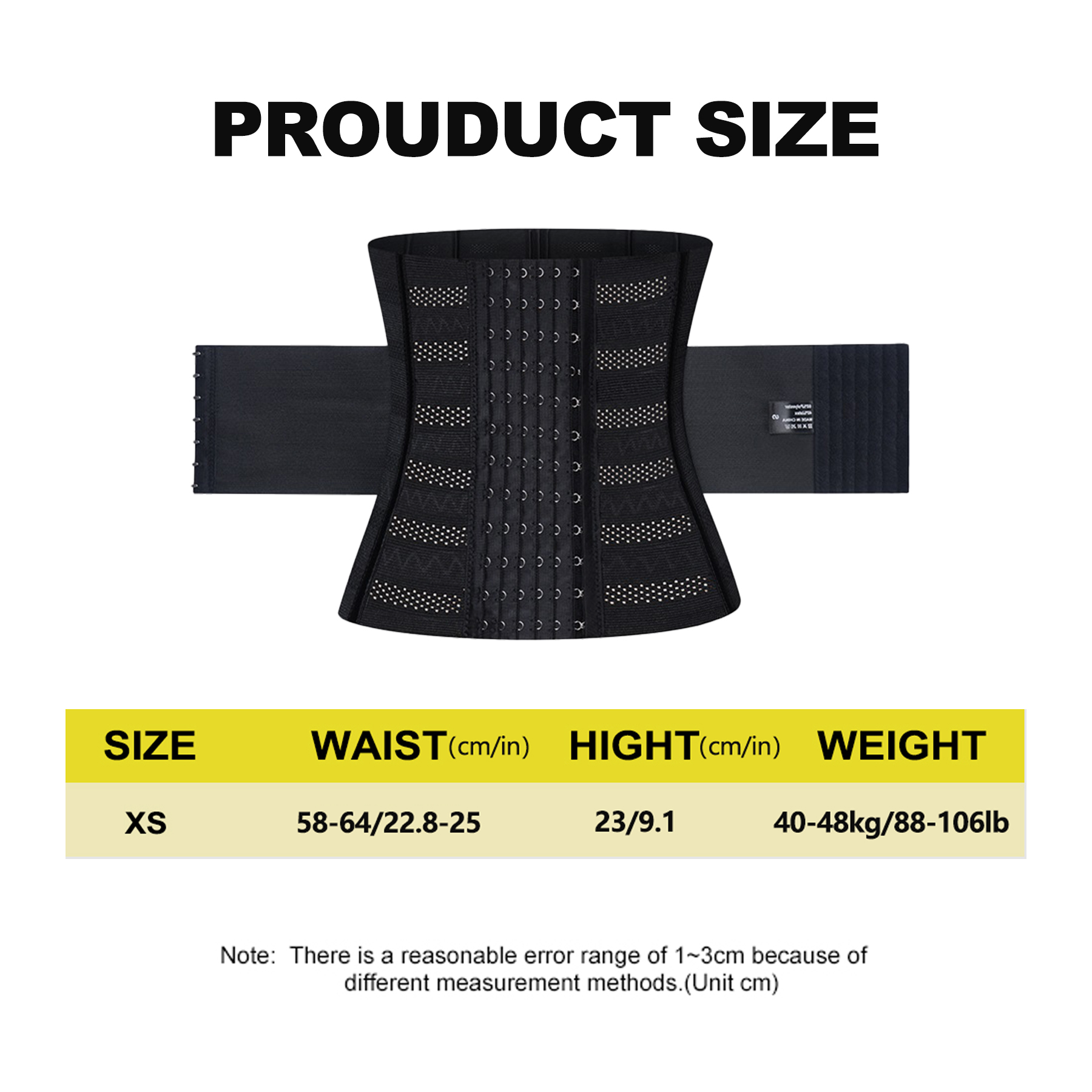 ARITAUM Waist Trainer Corset for Women Tummy Control Sport Workout Body Shaper Black