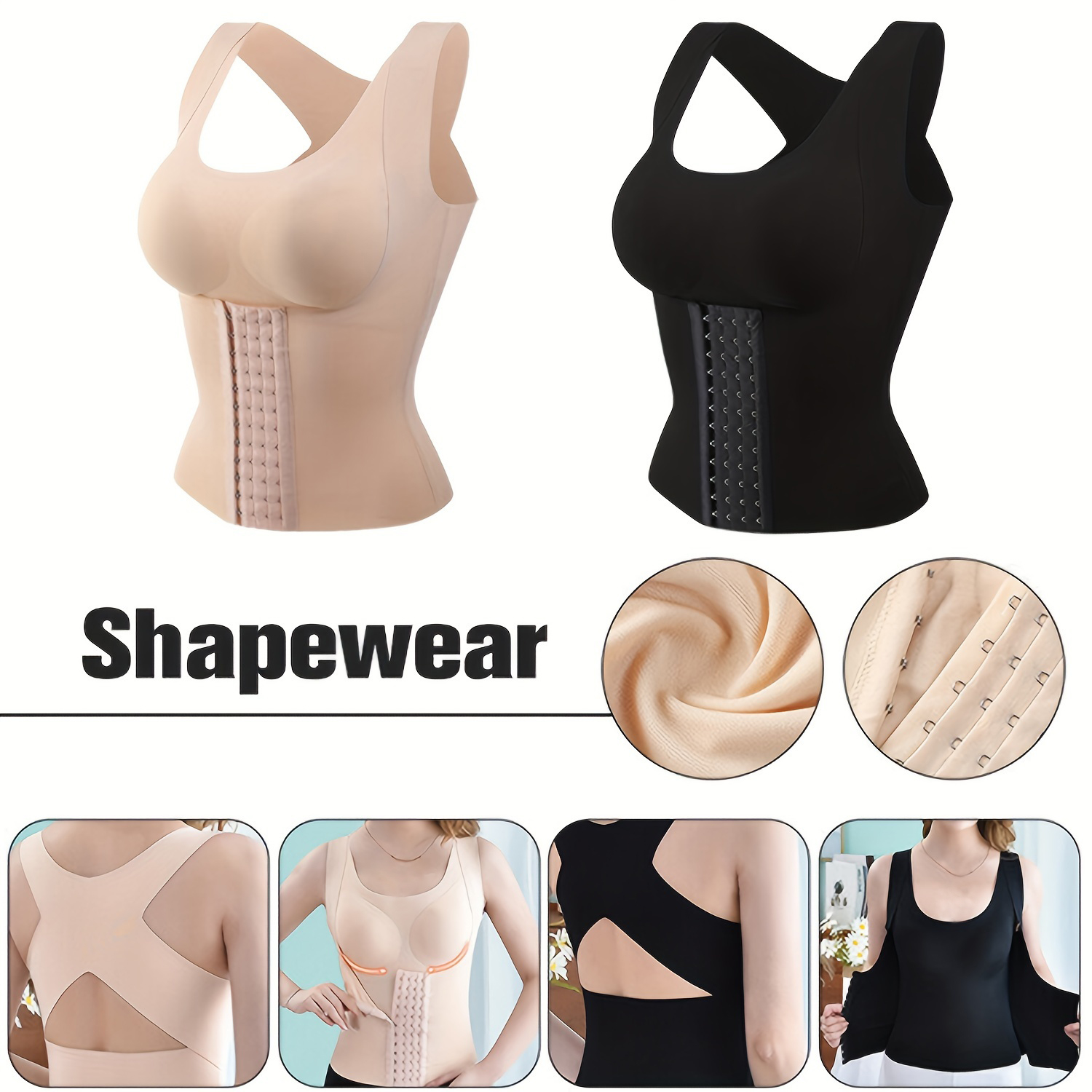 ARITAUM 1 Pack Waist training Women with breast pads Waist corset sports belt Hourglass body shaper adjustable size