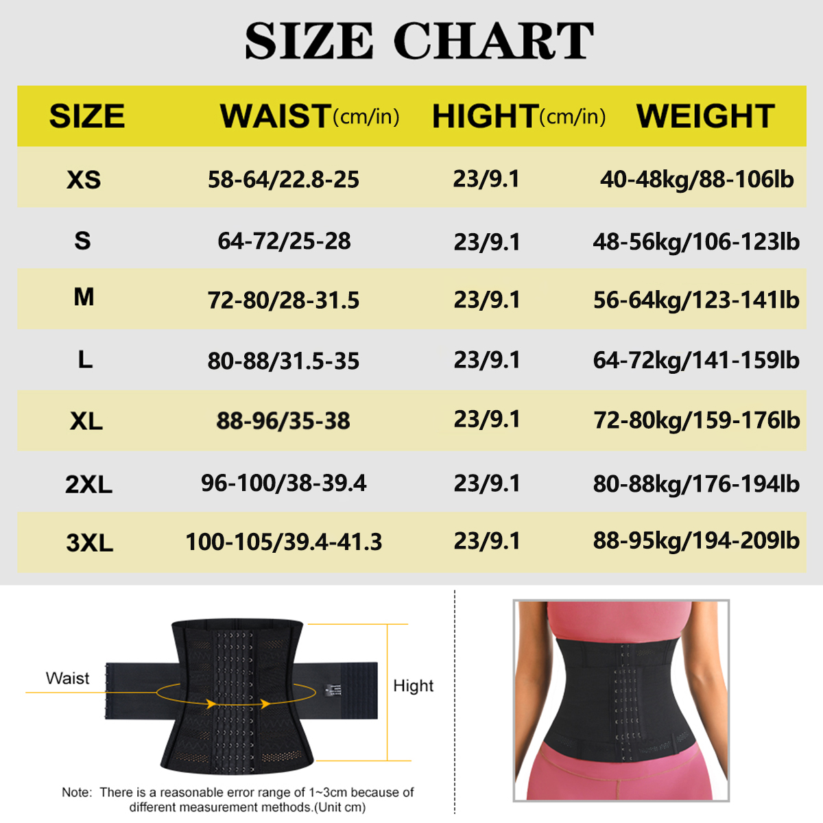 ARITAUM Waist Trainer Corset for Women Tummy Control Sport Workout Body Shaper Black