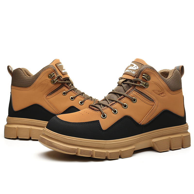 Hiking boots Plus Size Men's Classic Steel Toe &amp; Puncture Proof Safety Shoes Comfy Non Slip Durable Industrial &amp; Constructional Footwear