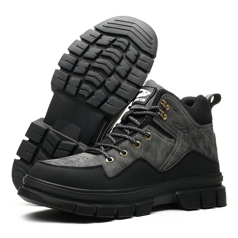 Hiking boots Plus Size Men's Classic Steel Toe &amp; Puncture Proof Safety Shoes Comfy Non Slip Durable Industrial &amp; Constructional Footwear