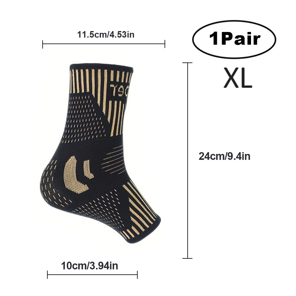ARITAUM Copper Ankle Brace for Women &amp; Men, Compression Ankle Support for Sprain &amp; Strain, Achilles Tendonitis, Plantar Fasciitis &amp; Recovery, Ankle Sleeve for Basketball, Football, Daily Use