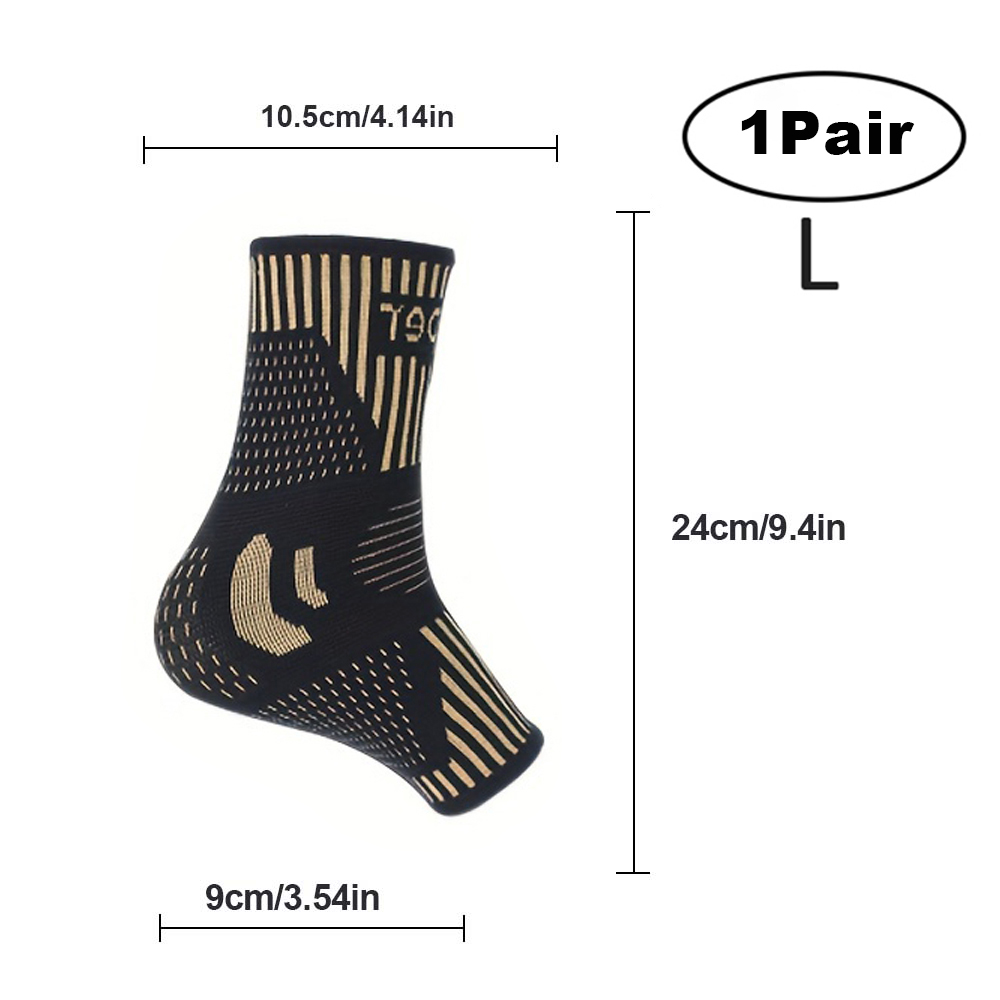 ARITAUM Copper Ankle Brace for Women &amp; Men, Compression Ankle Support for Sprain &amp; Strain, Achilles Tendonitis, Plantar Fasciitis &amp; Recovery, Ankle Sleeve for Basketball, Football, Daily Use