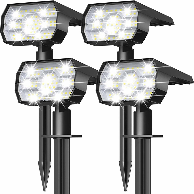 4 Pack Solar Lights Outdoor Waterproof IP68, 56 LED 3 Lighting Modes Solar Spot Lights Landscape Lighting Decorations Outdoor for Patio Yard Pathway Garden House