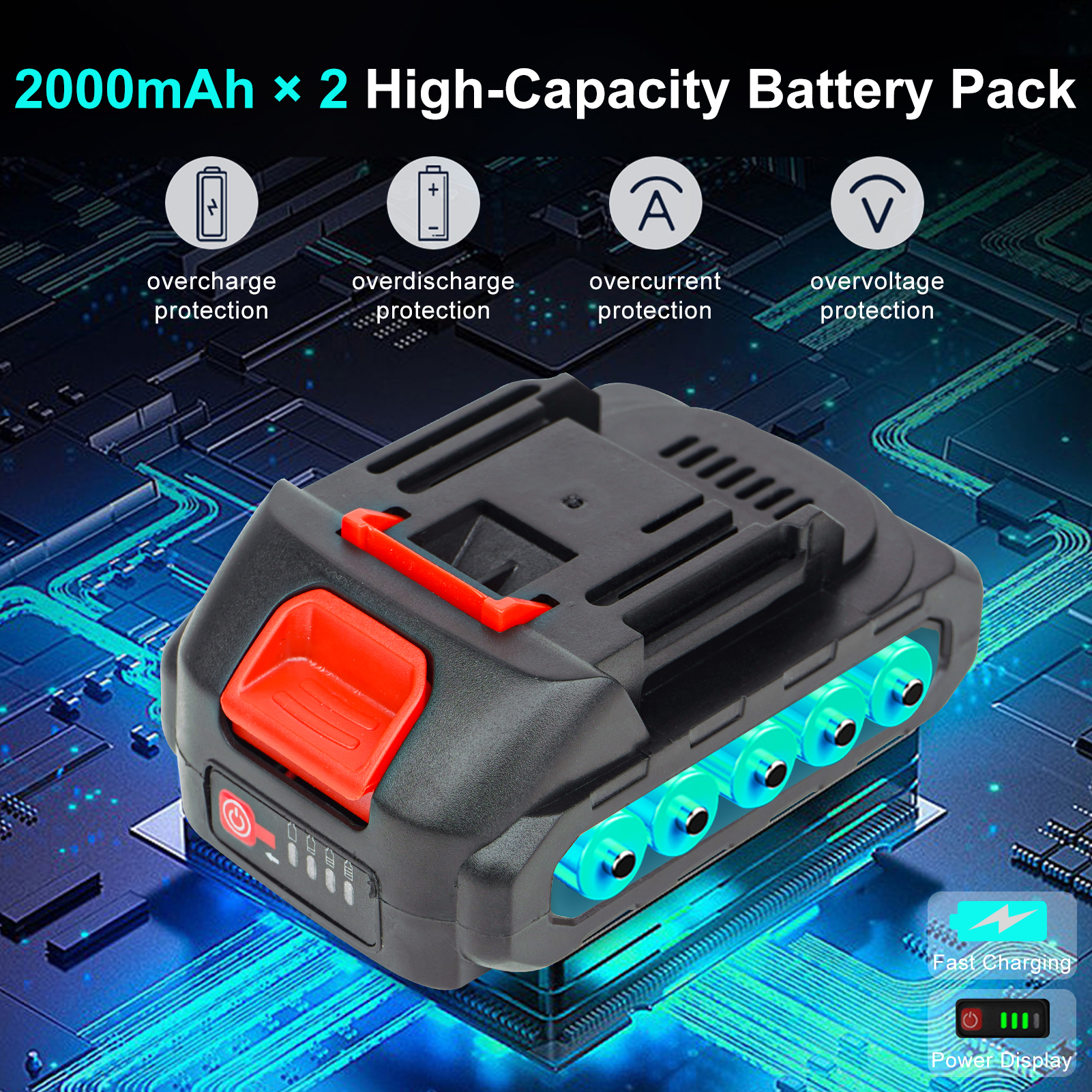 Mini Chainsaw Cordless, Battery Powered Chainsaw with Automatic Oiler, Electric Chainsaw Cordless Portable with 2 Rechargeable Batteries for Branches, Tree Trimming Wood Cutting
