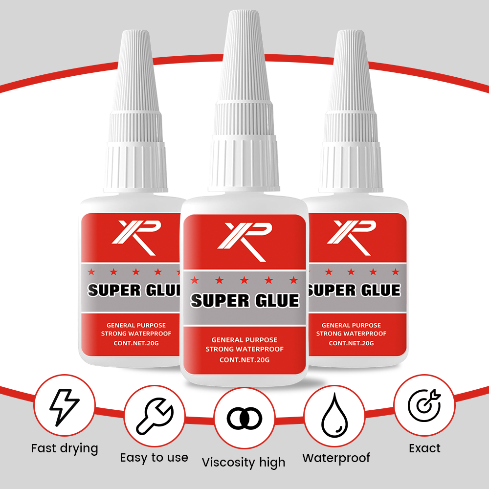 3-pack of super strong all-purpose glue, super adhesion, quick drying, thin, waterproof craft glue, suitable for DIY decorations, Christmas decorations, model making - suitable for plastic, metal, wood, glass, ceramics, etc., 20g each