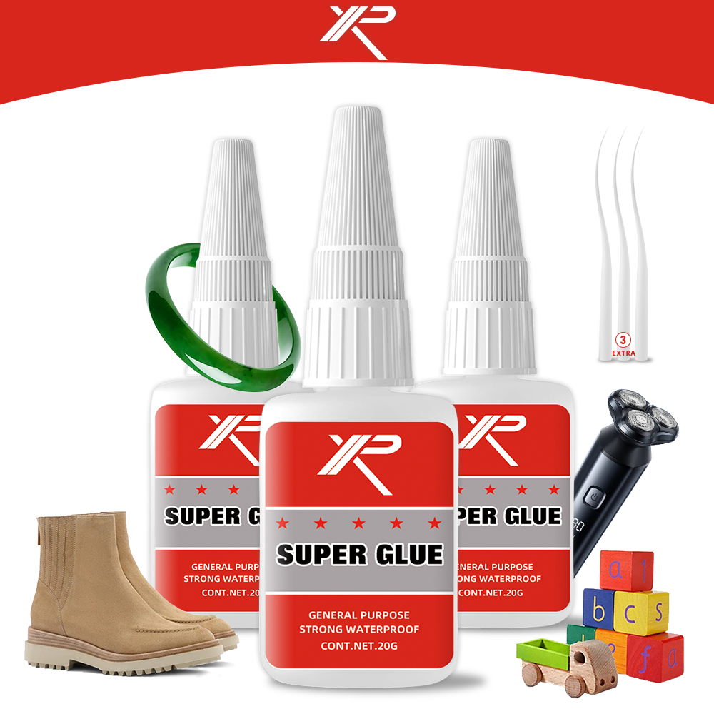 3-pack of super strong all-purpose glue, super adhesion, quick drying, thin, waterproof craft glue, suitable for DIY decorations, Christmas decorations, model making - suitable for plastic, metal, wood, glass, ceramics, etc., 20g each