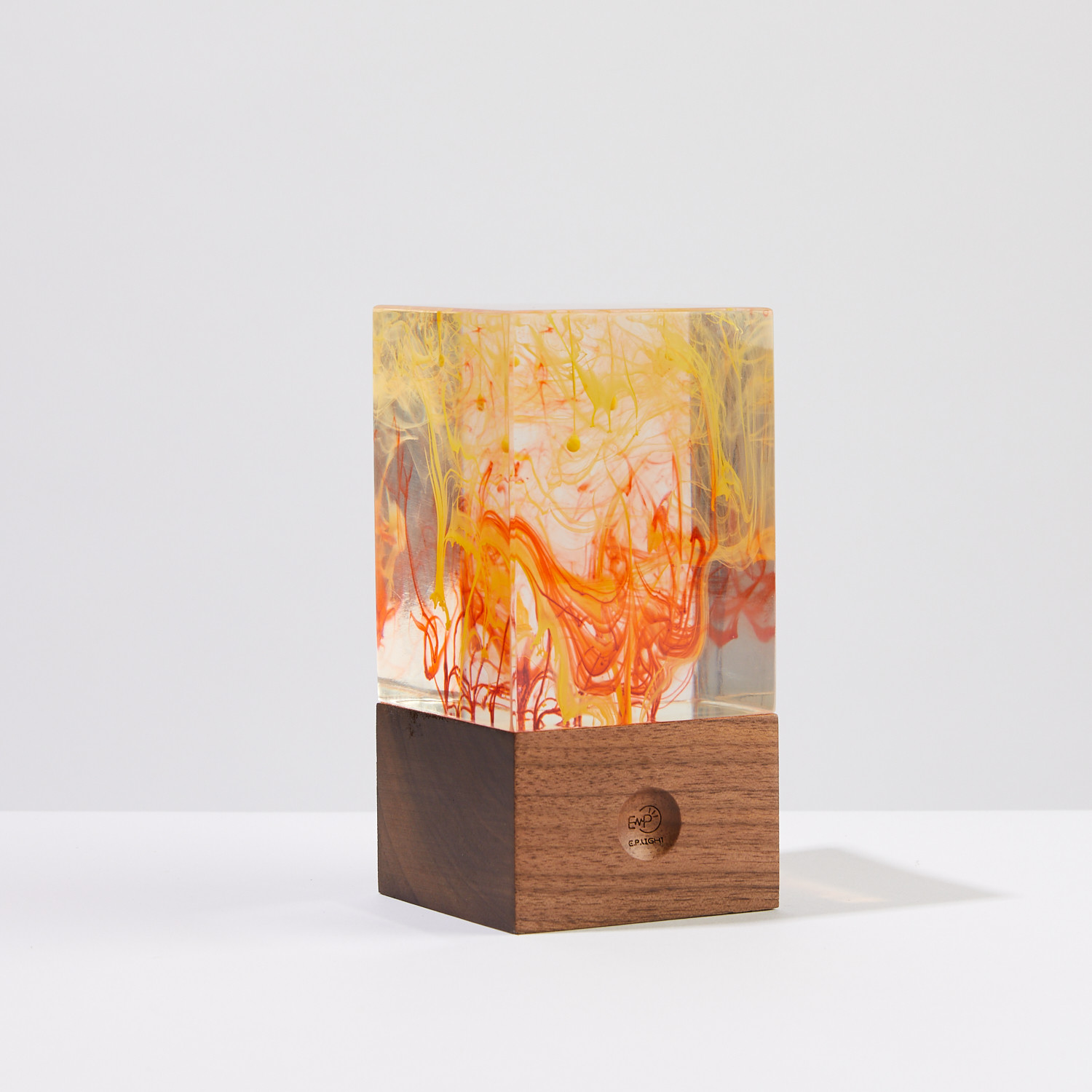 EP LIGHT Resin Wood Handmade Ambient Night Light Dimmable Table Lamp Creative Holiday gifts Table Decoration - Red